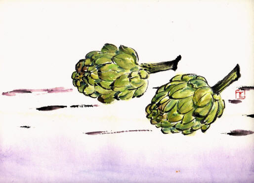 Toinette Lippe paintings - Artichokes