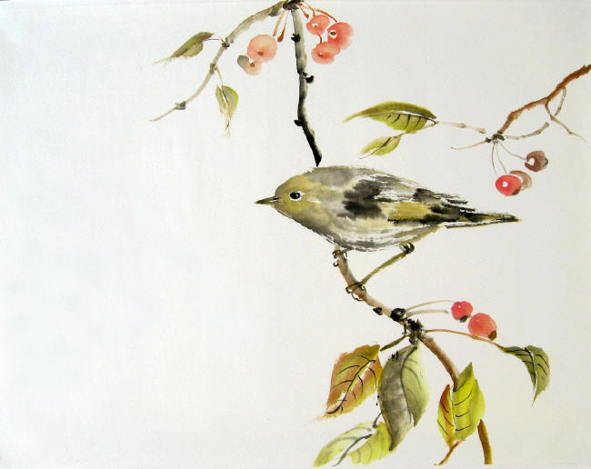 Toinette Lippe painting - Golden-crowned Kinglet