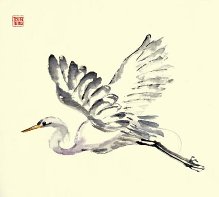 Toinette Lippe painting - Egret 2