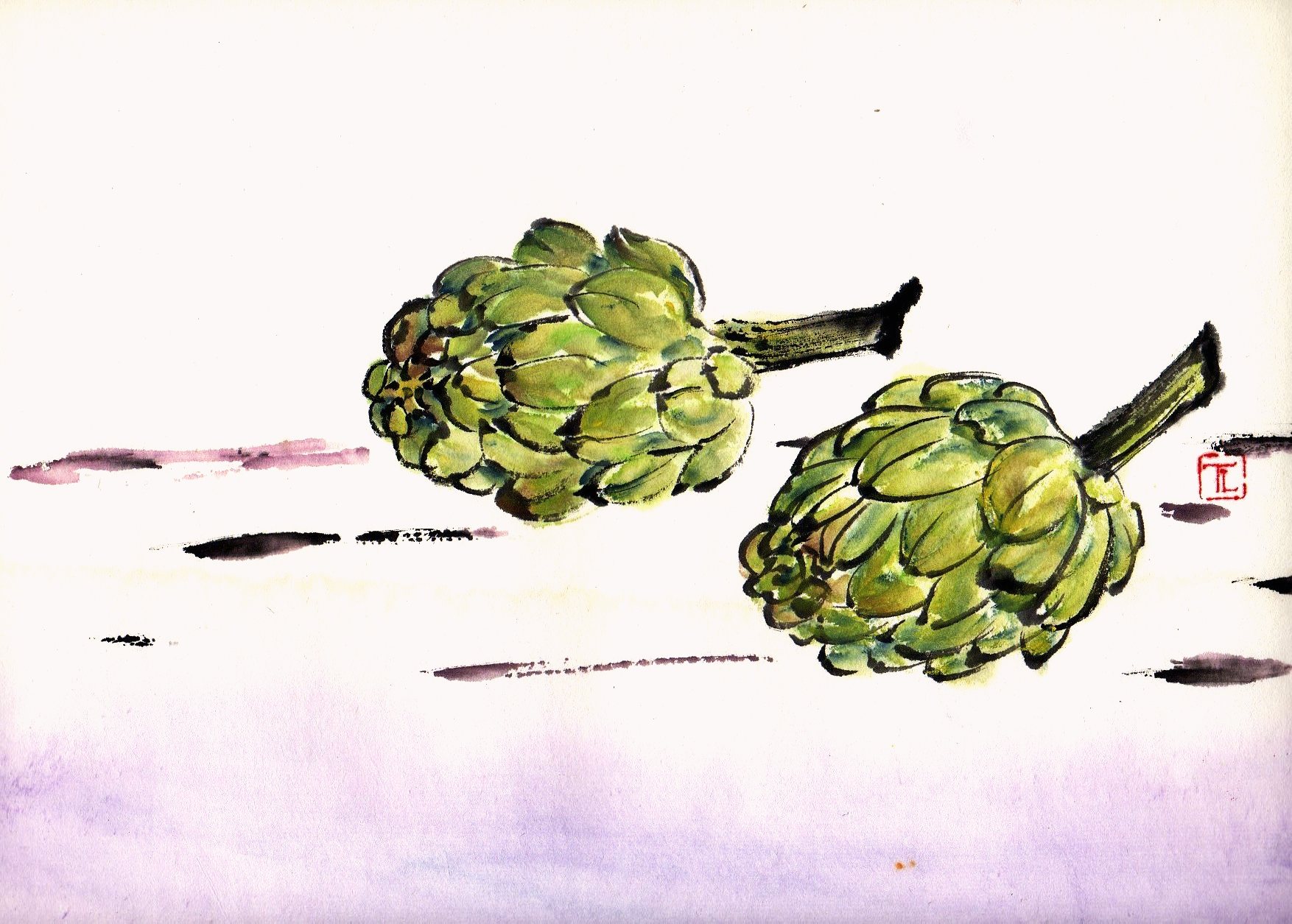 Toinette Lippe painting - Artichokes