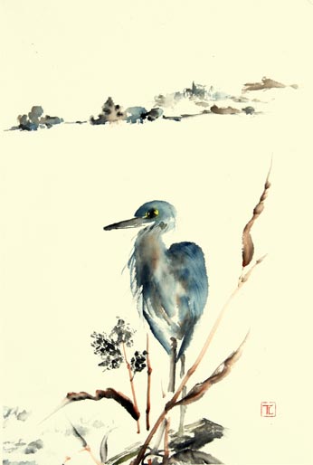 Toinette Lippe painting - Heron 2